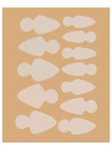 Mold Short Stiletto - Stencils for French manicure on top forms  (12 pcs/set)